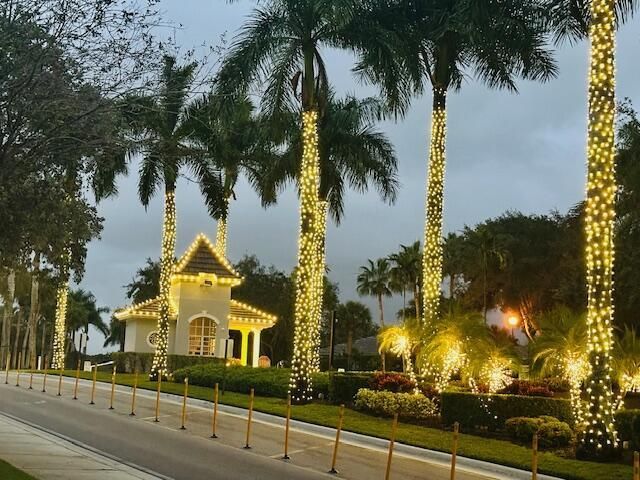 St Andrew's Gate with lights