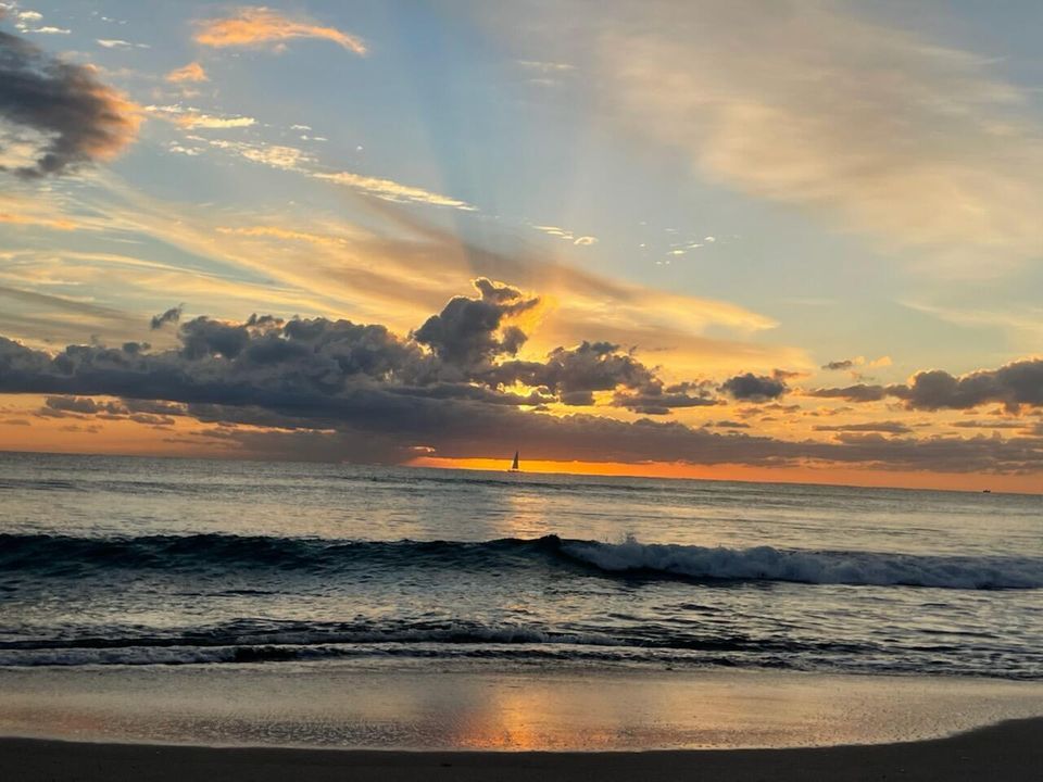 oceanfront park sailboat sunrise