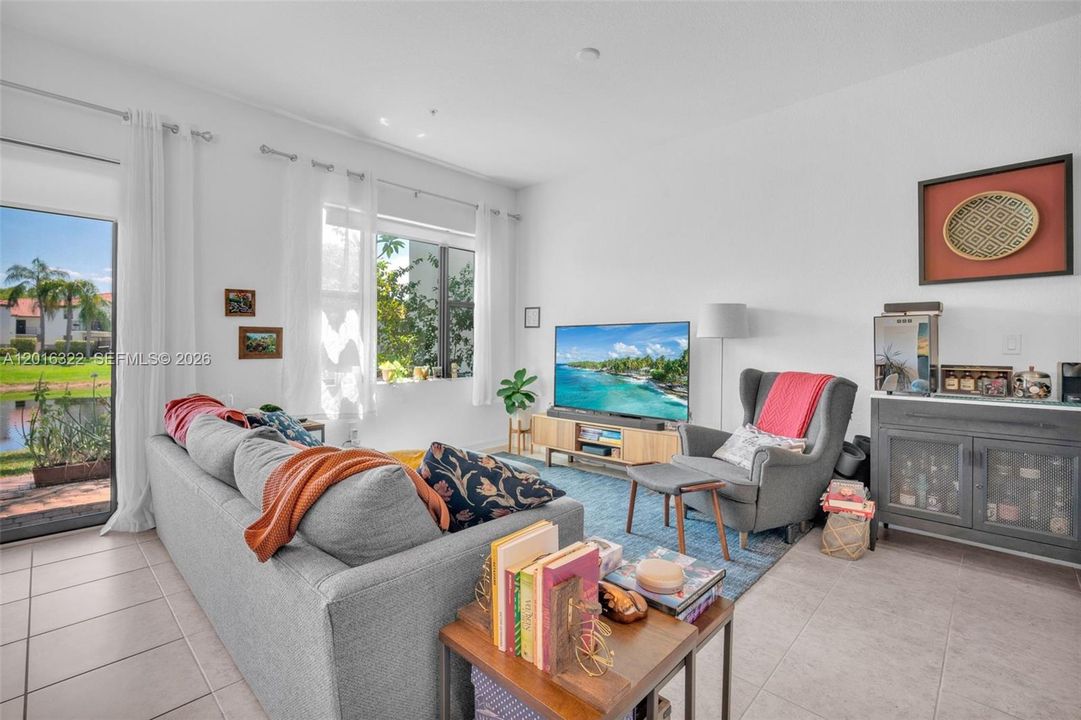 Living Area with Lake View