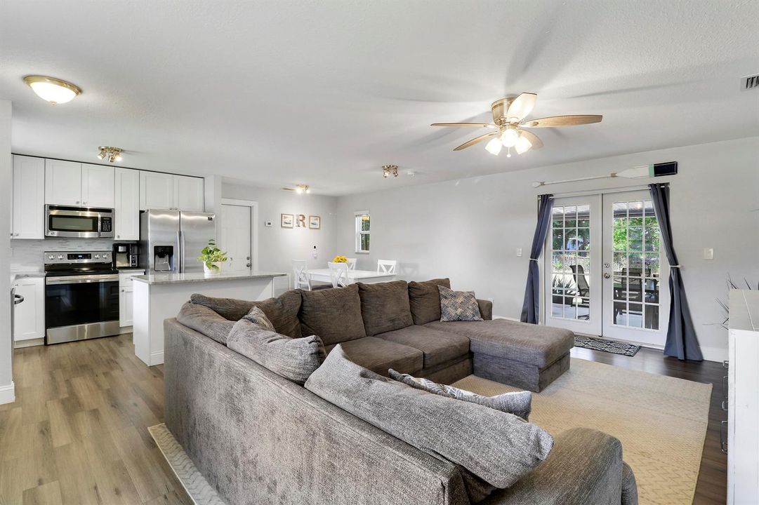 Kitchen - Living - Dining Areas