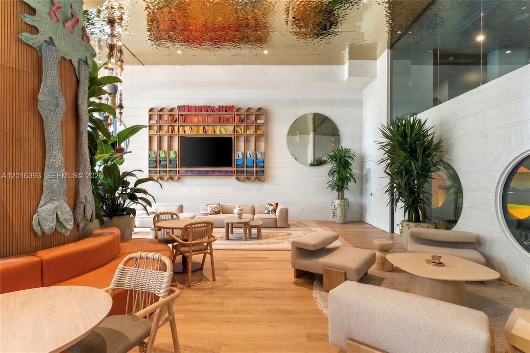 Lounge | The Standard Residences Midtown Miami features a collection of refined studio, one-bedroom, one-bedroom + den, and two-bedroom pieds-á-terre.
