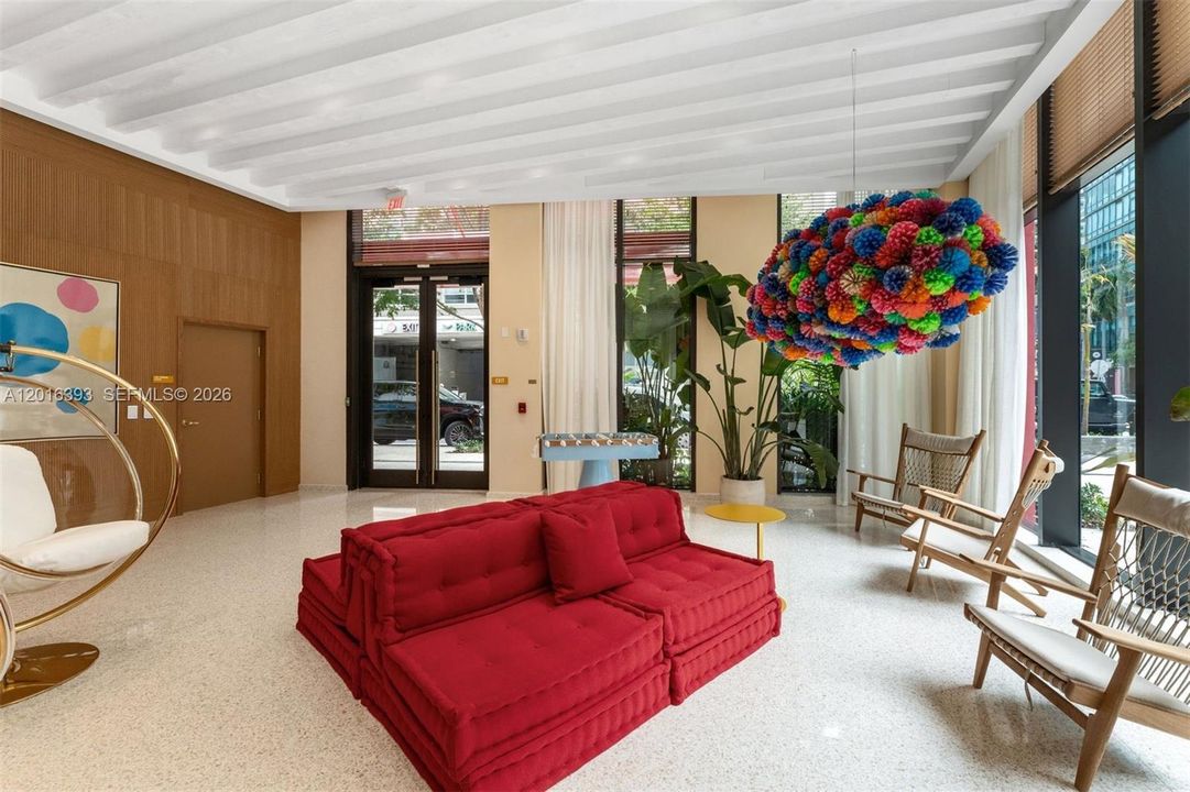 Lobby | The Standard Residences Midtown Miami features a collection of refined studio, one-bedroom, one-bedroom + den, and two-bedroom pieds-á-terre.