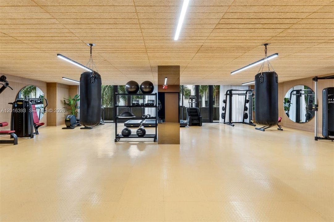 Gym | The Standard Residences Midtown Miami features a collection of refined studio, one-bedroom, one-bedroom + den, and two-bedroom pieds-á-terre.