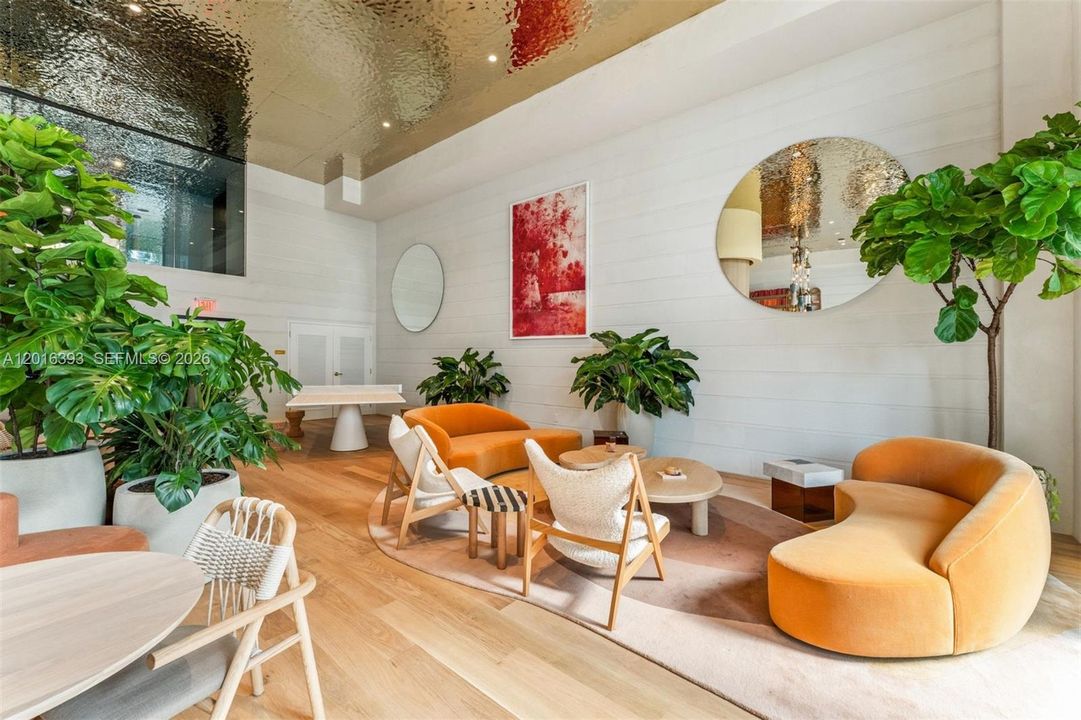 Lounge | The Standard Residences Midtown Miami features a collection of refined studio, one-bedroom, one-bedroom + den, and two-bedroom pieds-á-terre.