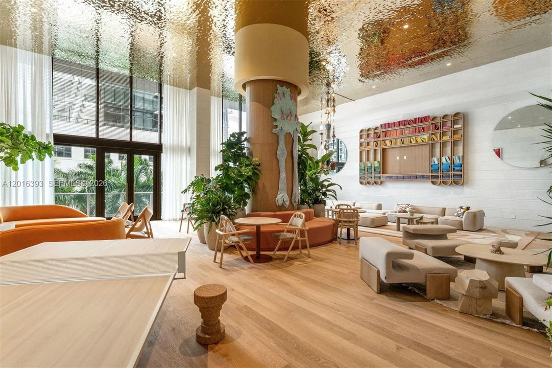 Lounge | The Standard Residences Midtown Miami features a collection of refined studio, one-bedroom, one-bedroom + den, and two-bedroom pieds-á-terre.