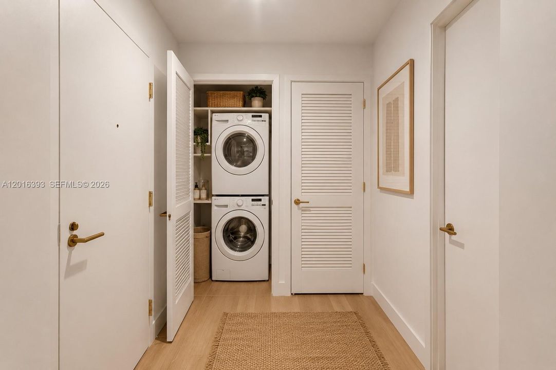 The Standard Residences Midtown Miami features a collection of refined studio, one-bedroom, one-bedroom + den, and two-bedroom pieds-á-terre. Photo is virtually Staged.