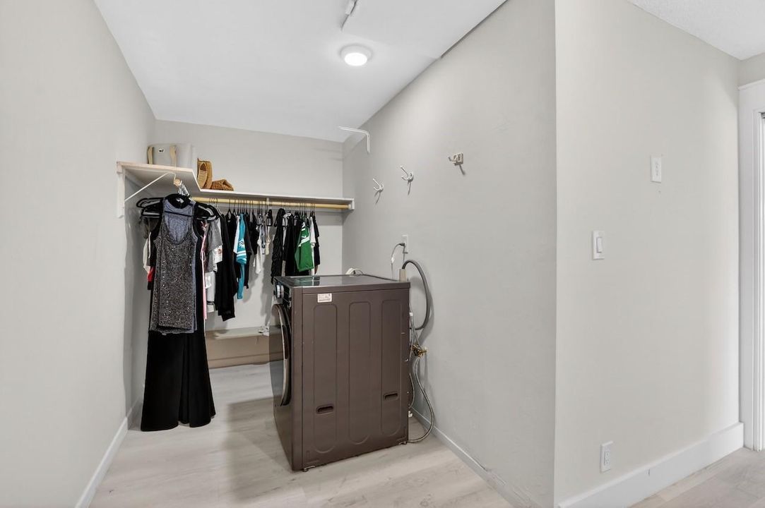 Huge laundry and closet area