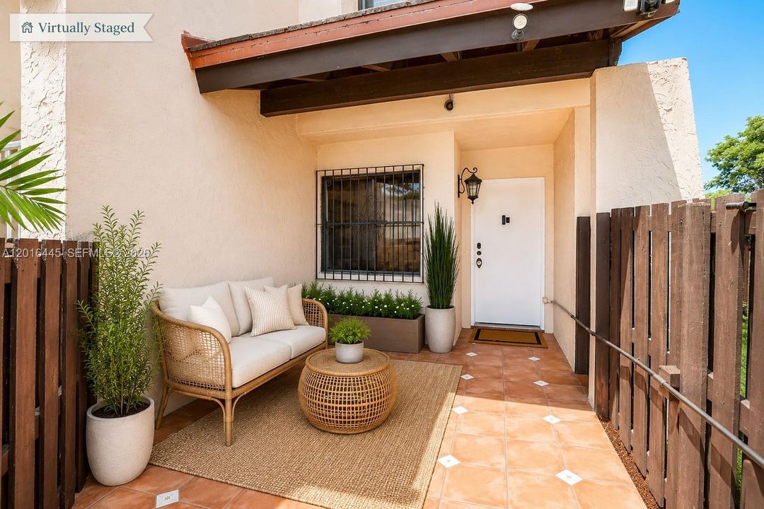 Virtually staged & enhanced entry