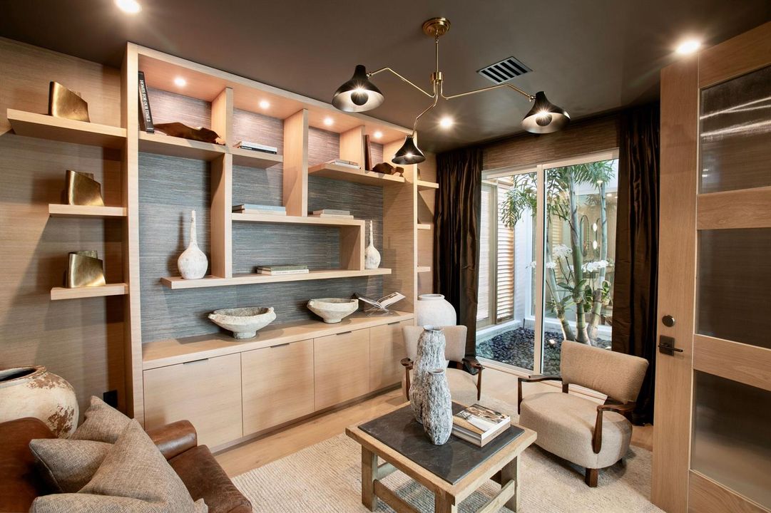 CUSTOM LIBRARY WITH VIEW TO ATRIUM