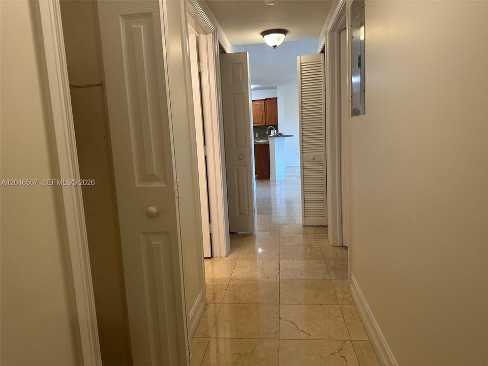 from bedrooms to kitchen