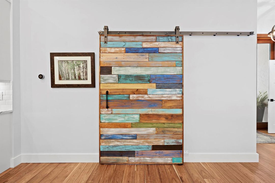 Den W/ Sliding Barn Door