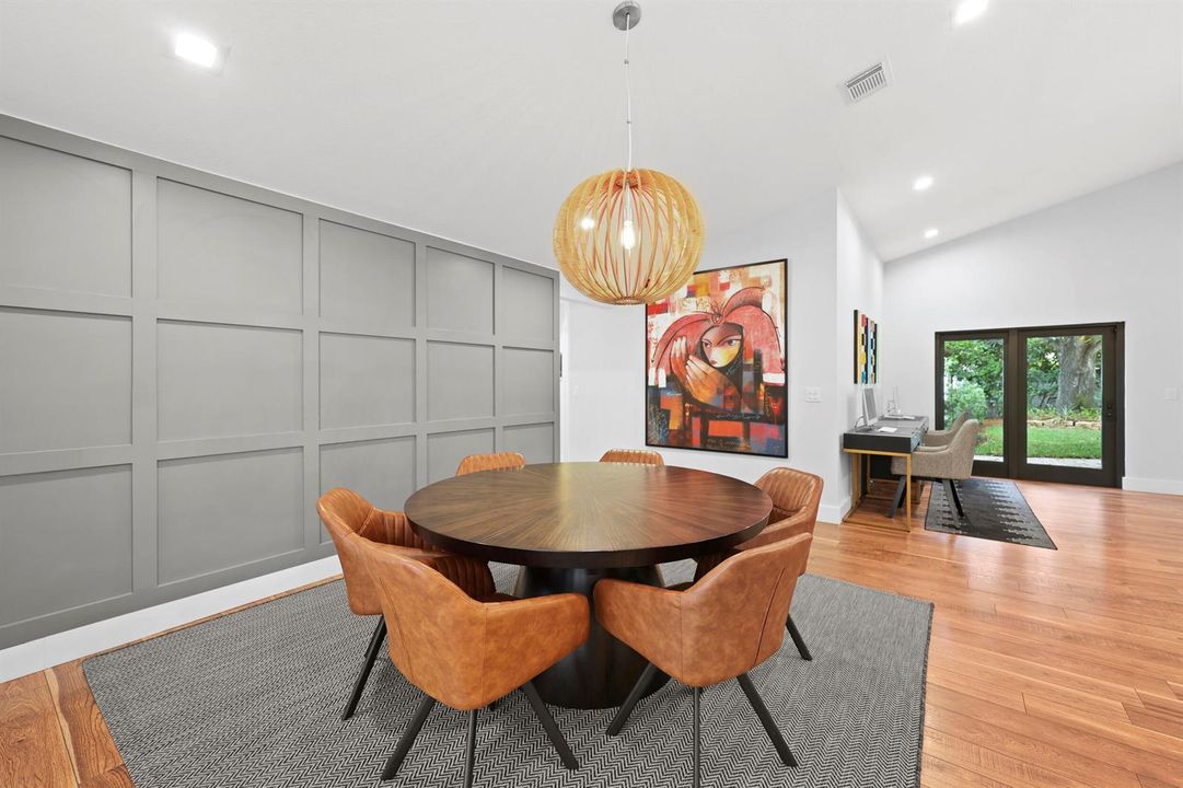 Dining Space w/ Custom Accent Wall
