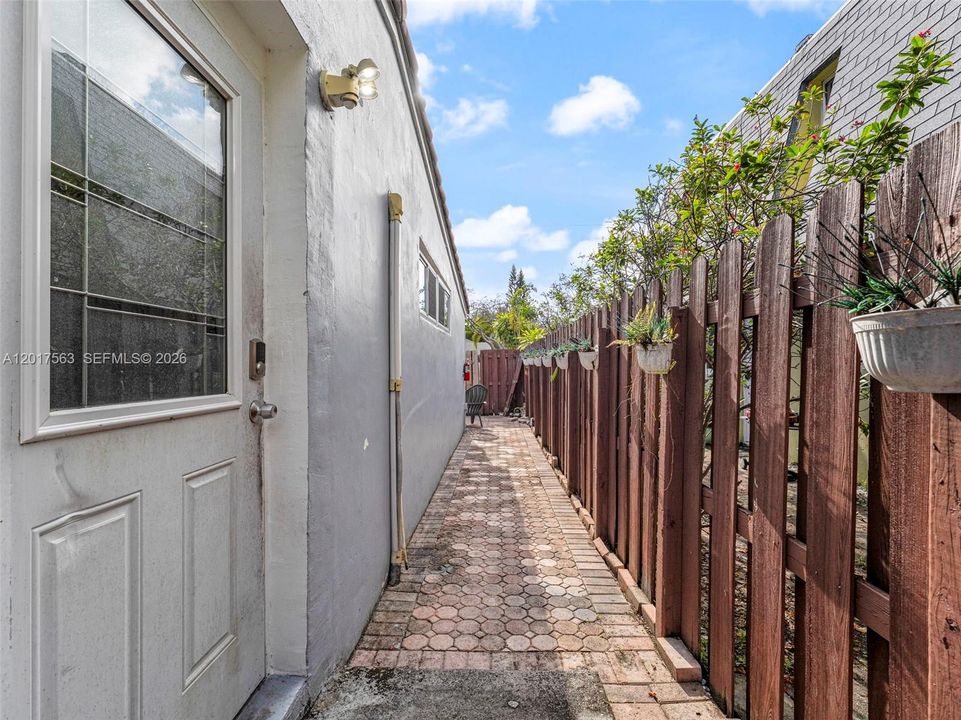 Studio (unit 4) front door entrance alley way