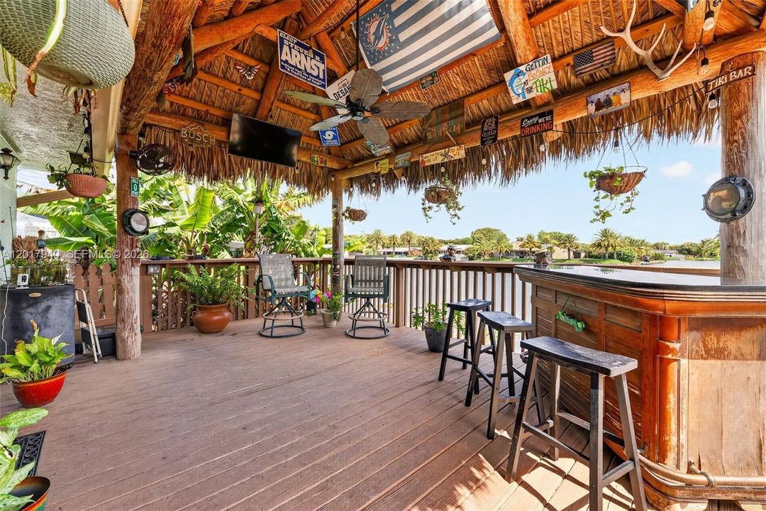 Back Deck with Tiki Hut & Pool