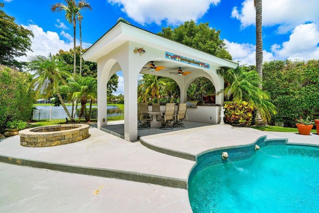 Gazebo with Summer Kitchen and Fire Pit