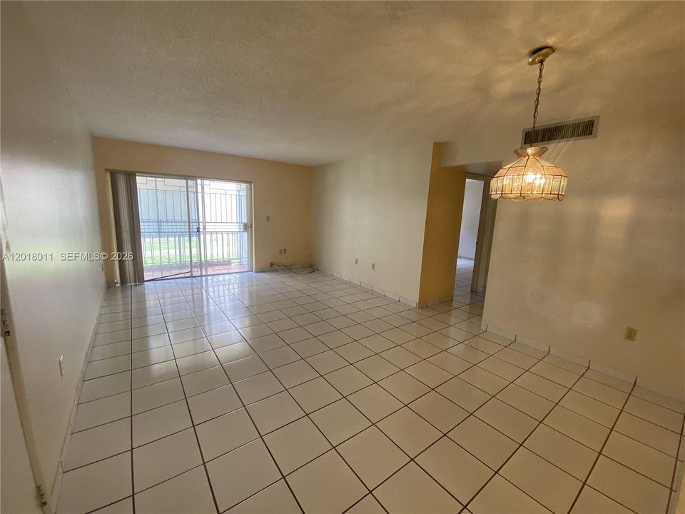 Actual living and dining area