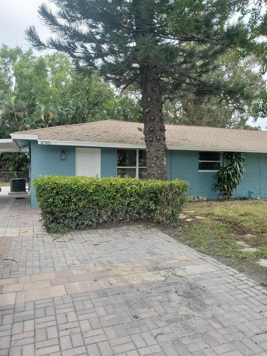 front view driveway and door