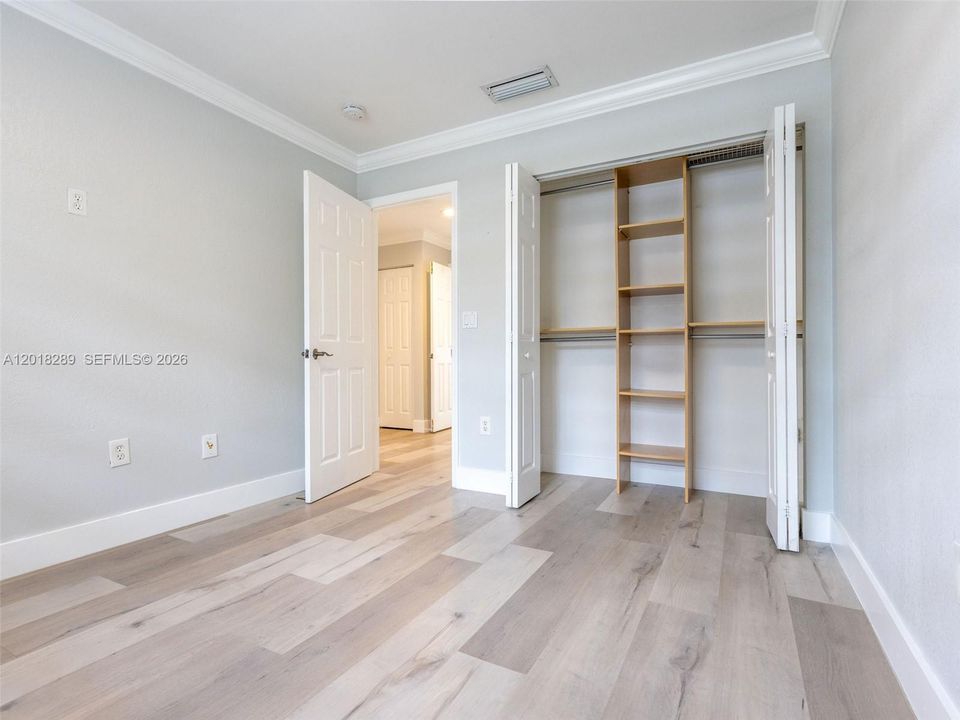 Finished closets in every bedroom.