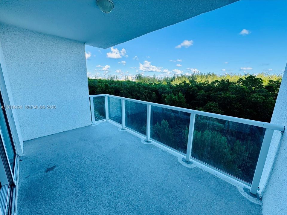 Large sized balcony with privacy. New glass balconies.