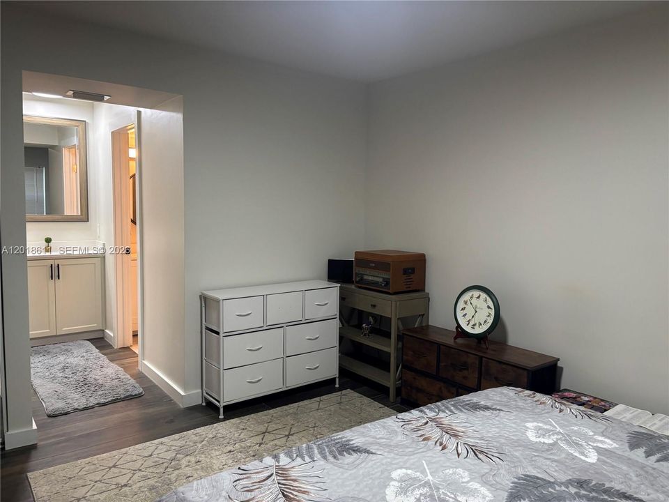 with powder area and bath access