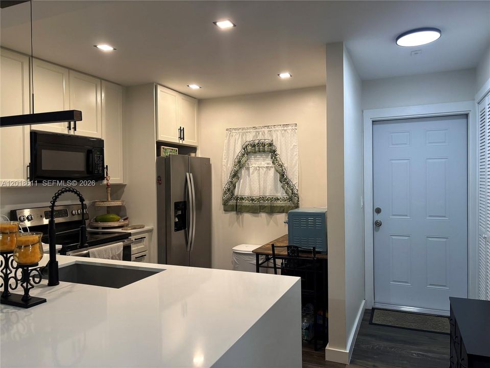 Entry and kitchen