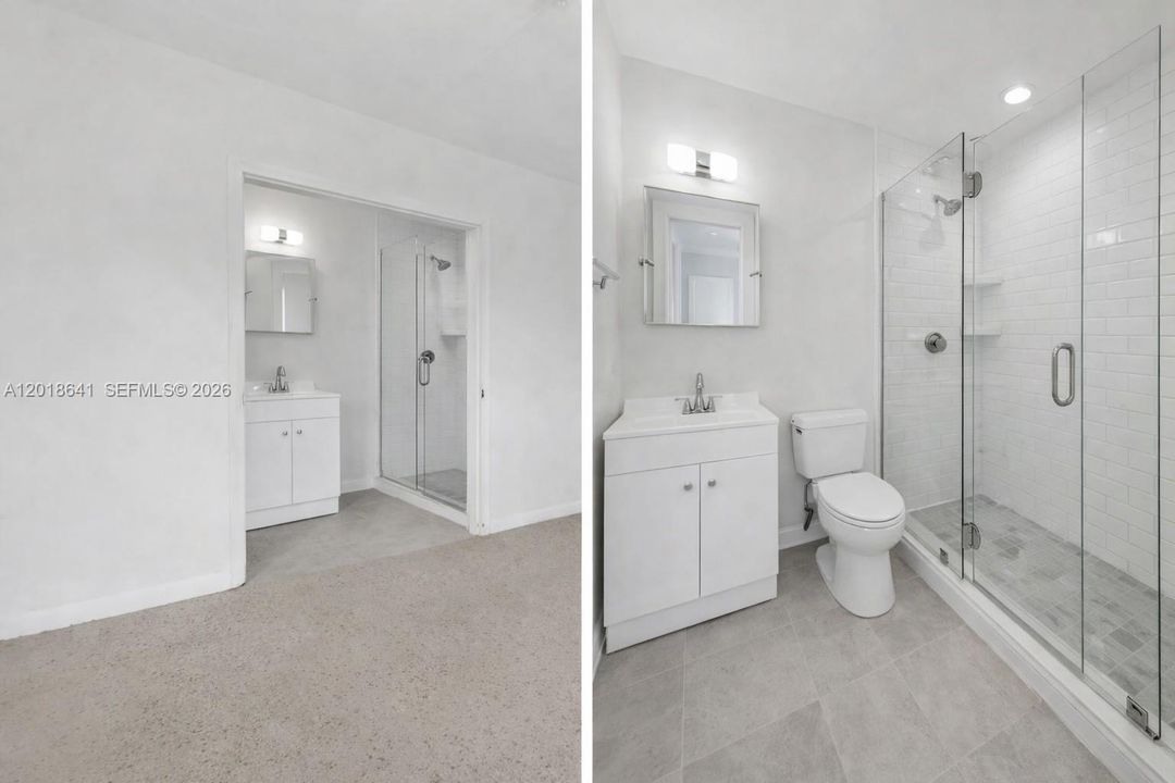 Bathroom when shower is added