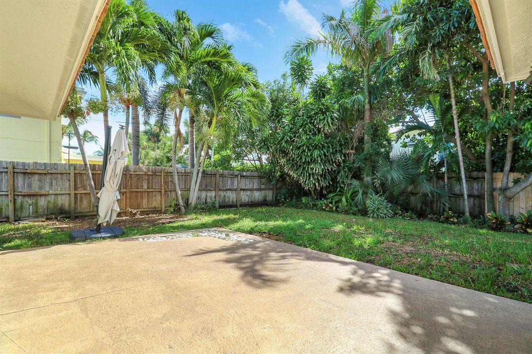 Large fence in backyard
