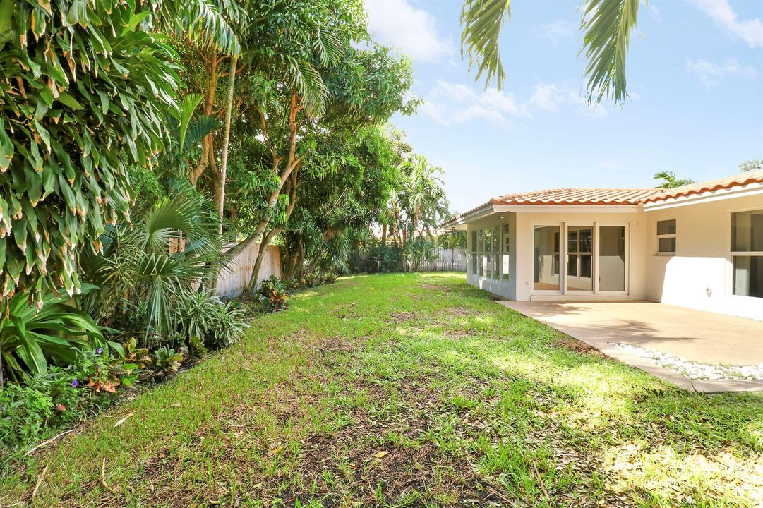 Large fence in backyard