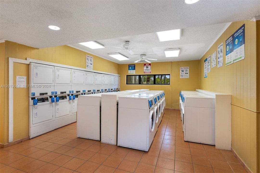 Clean spacious laundry facility - However C104 does have it's own washer/dryer in the unit
