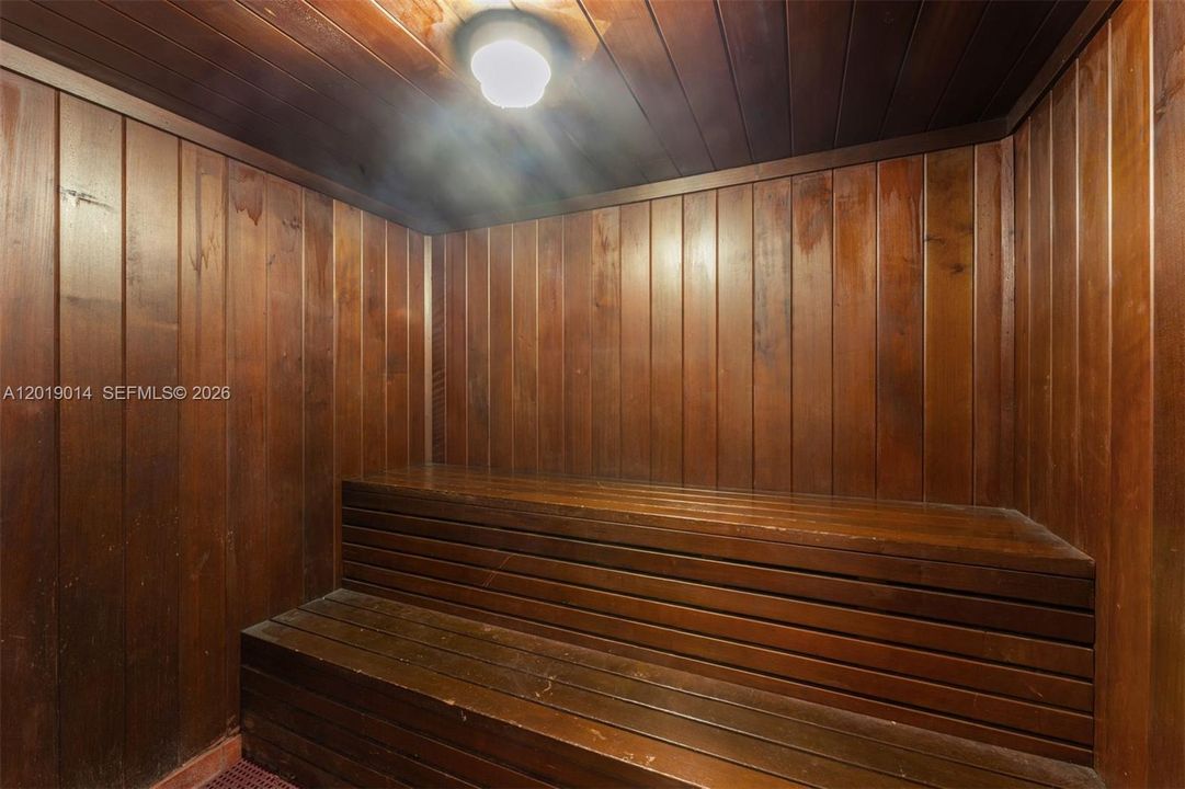 Sauna in the pool bathrooms