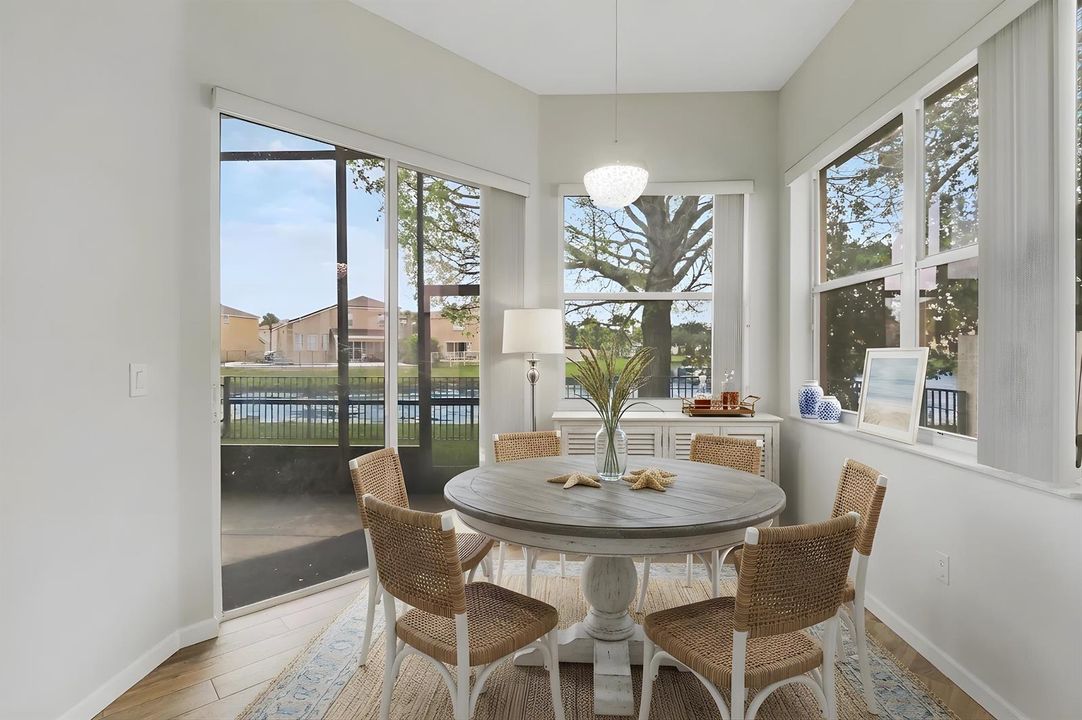 breakfast nook virtually staged