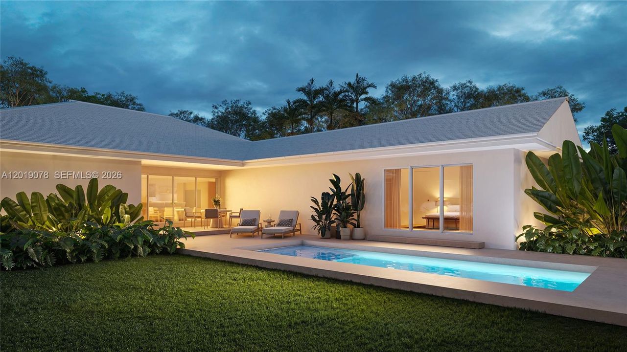 Pool Backyard Version 1 (Rendering)