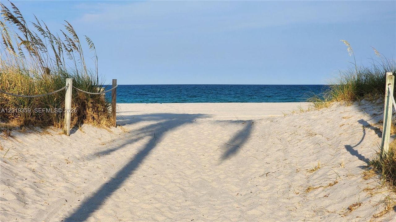 4 blocks away the beach