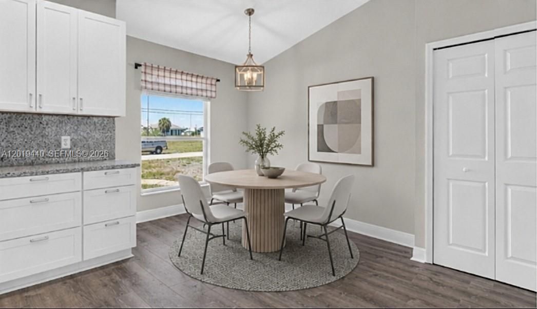 Virtually Staged Dining Area