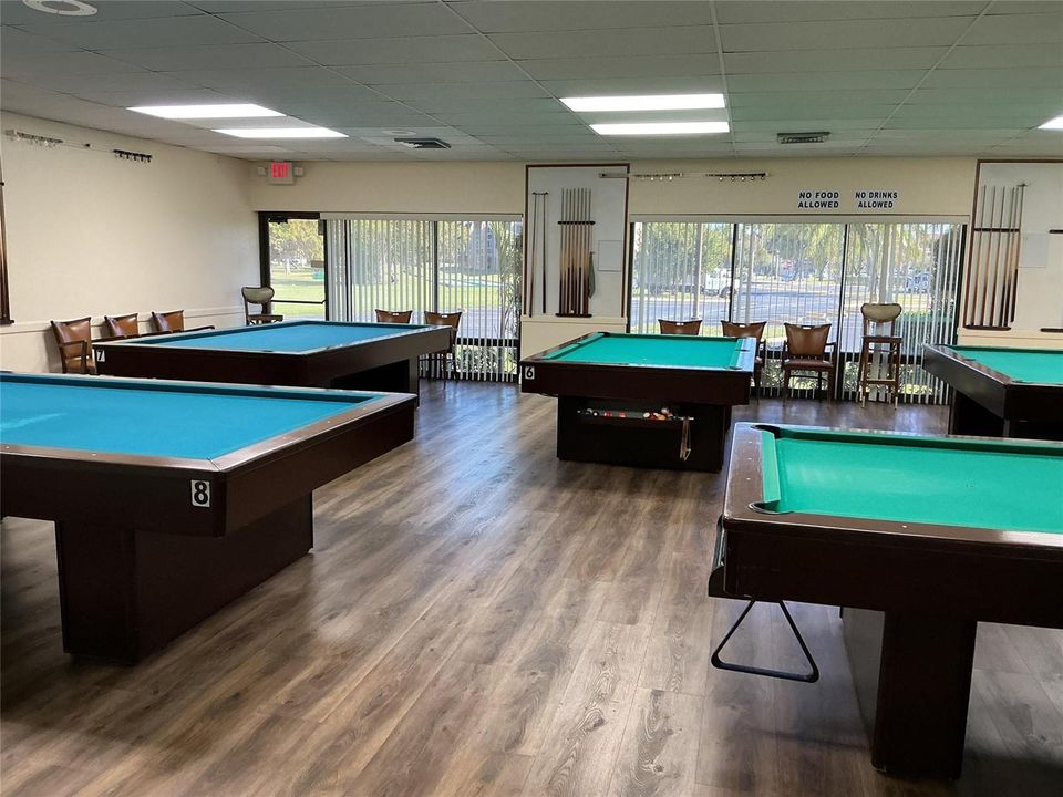 Billiard Room in Clubhouse
