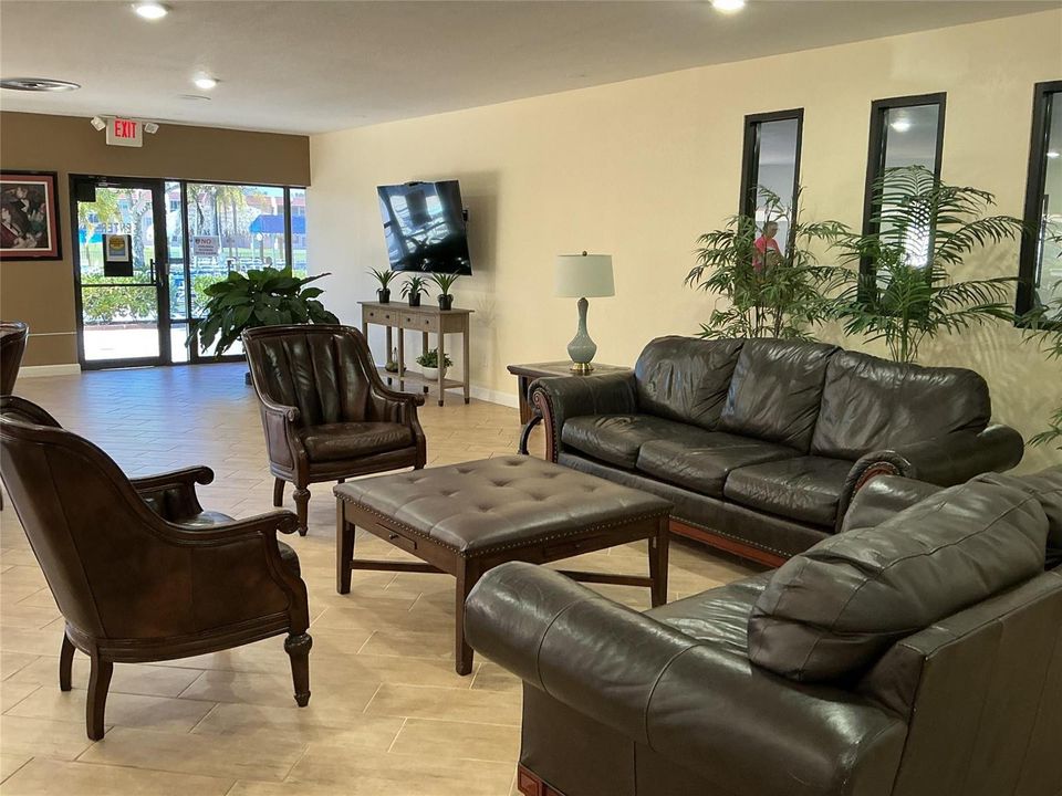 Clubhouse lobby area