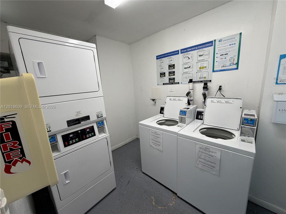One of the laundries in the building