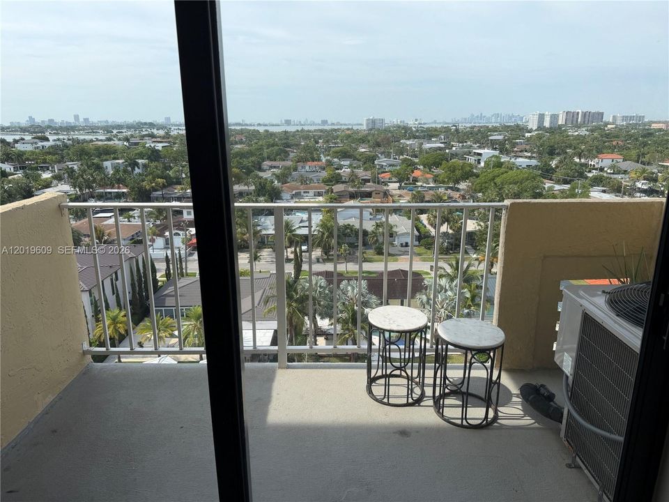 Balcony and great view of city and water
