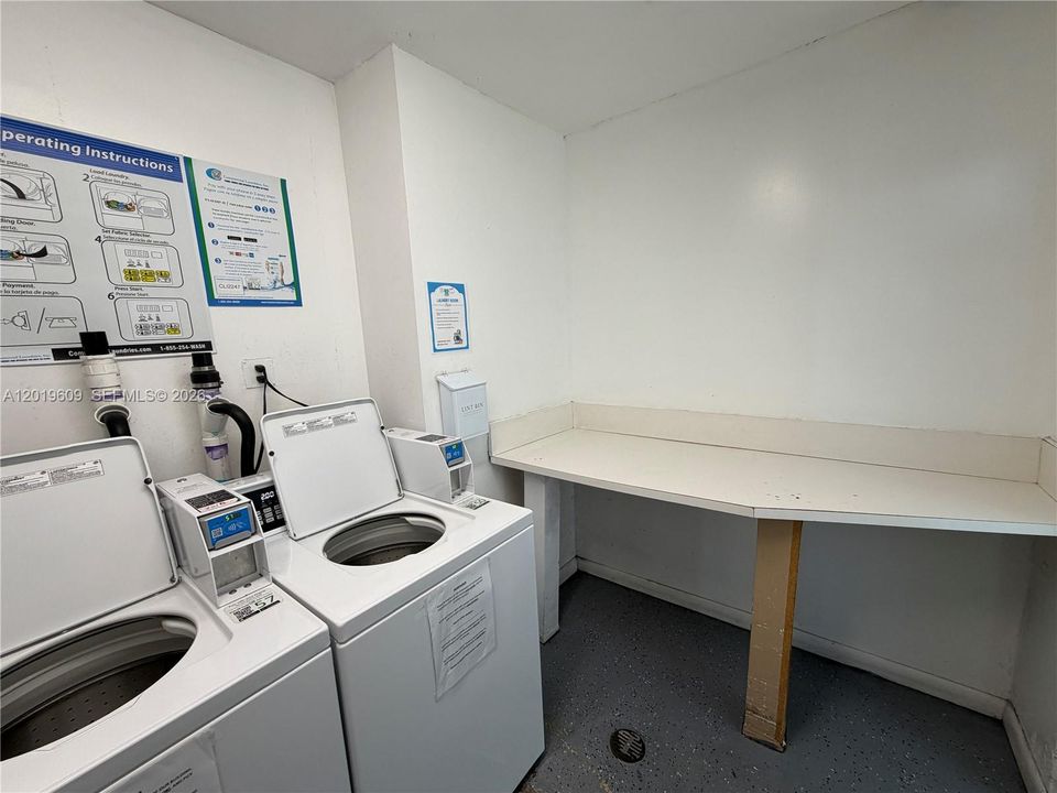 One of the laundries in the building