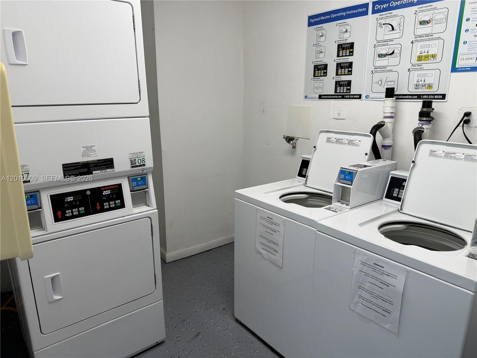 One of the laundries in the building