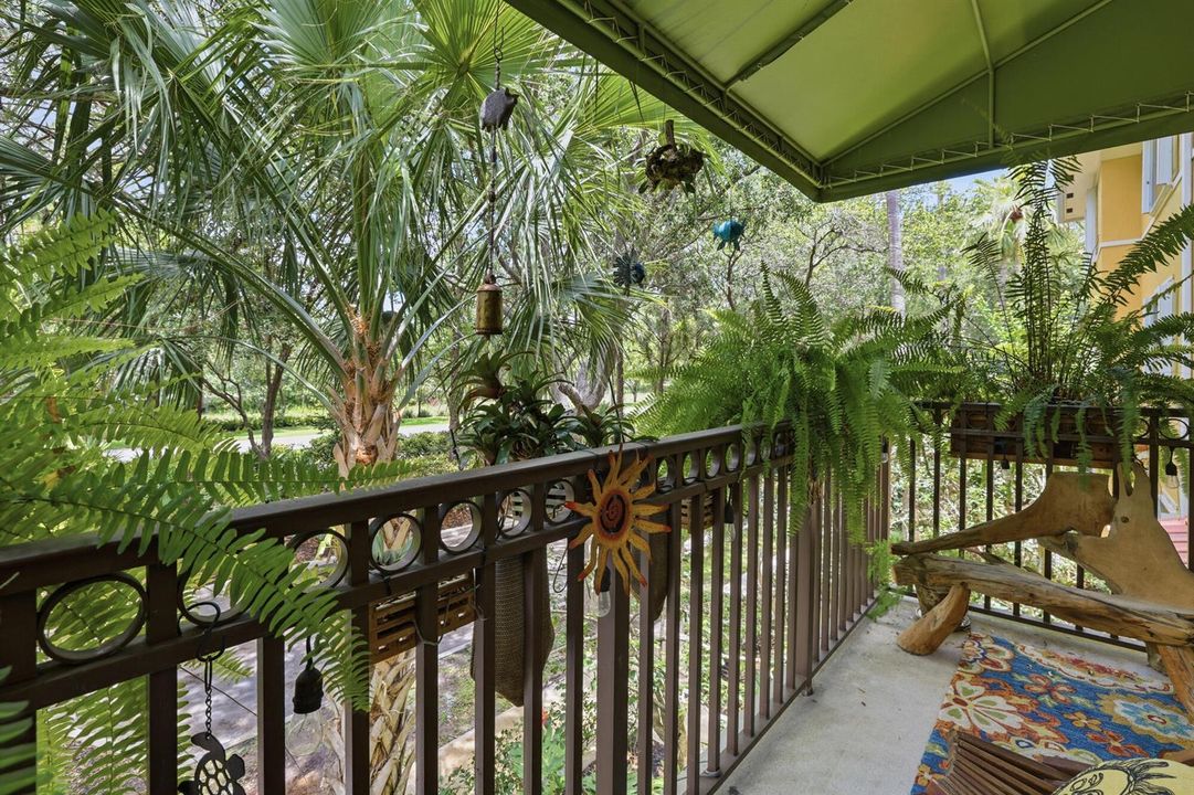 Balcony with extended awning