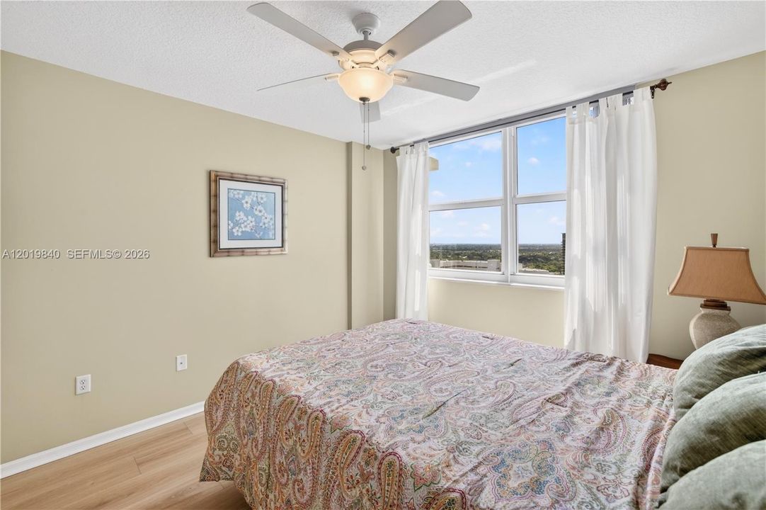 Master bedroom w/brand new wood floor in May 2026