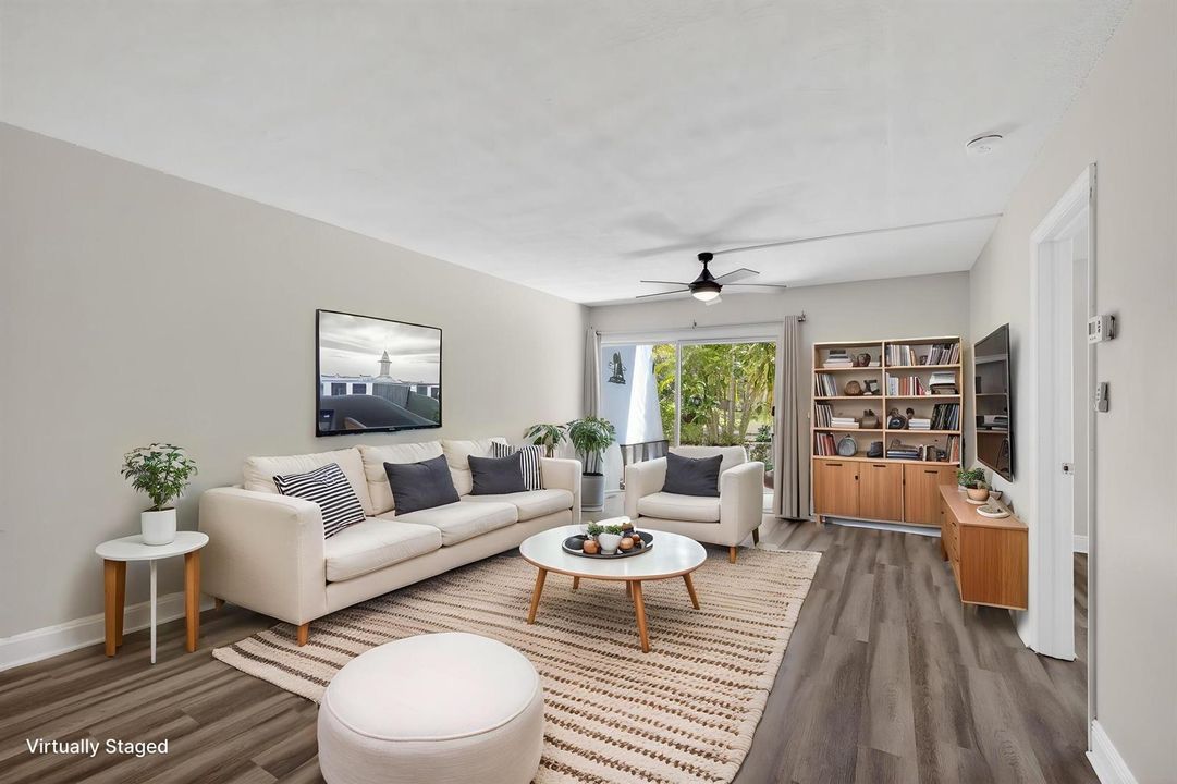 Virtually Staged Living Room