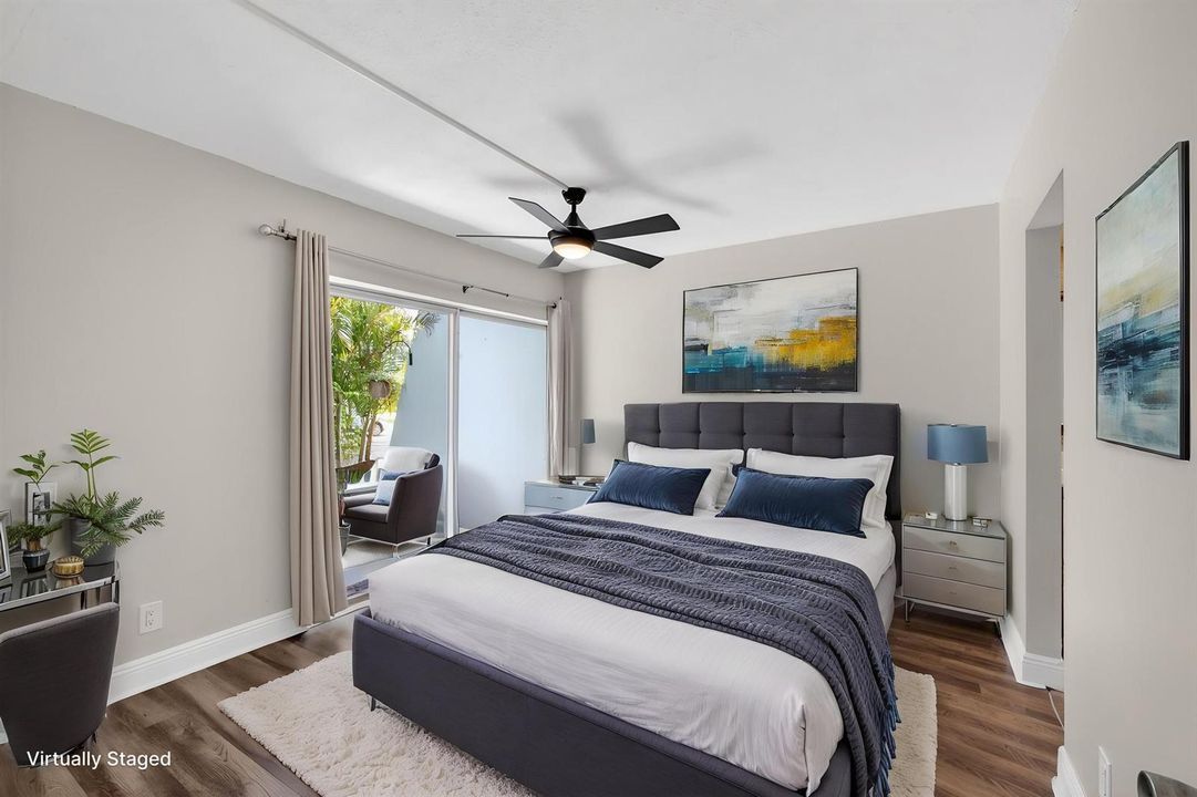 Virtually staged bedroom
