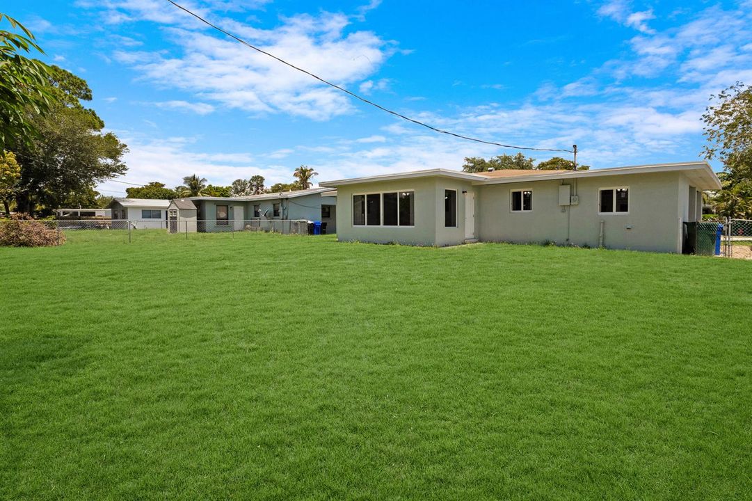 Large back yard