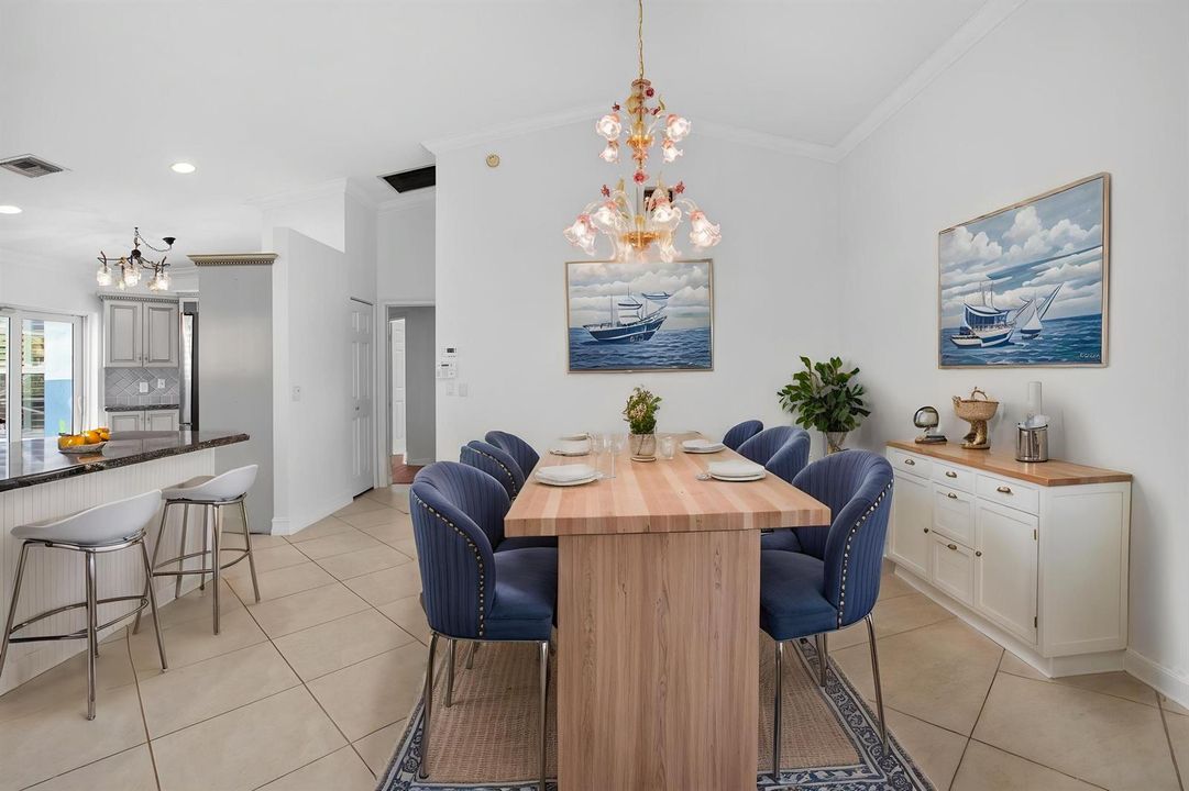 Staged Dining Area