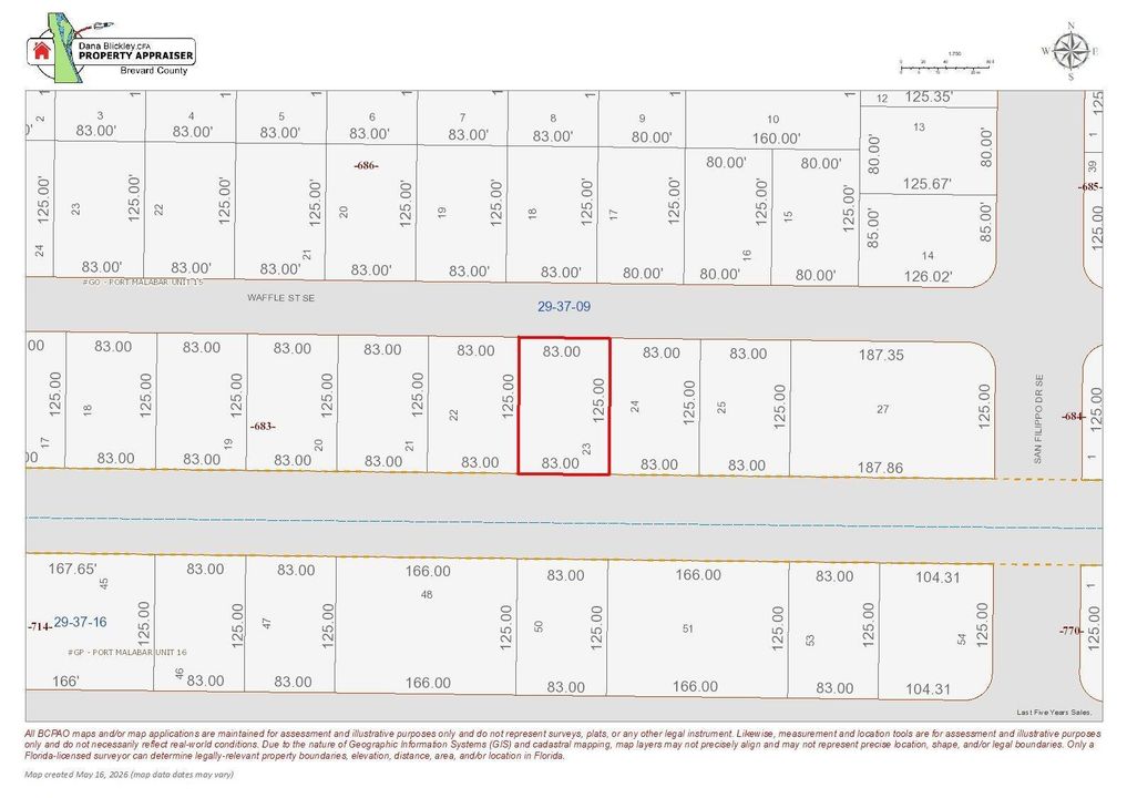 1262 WAFFLE ST SE PALM BAY FL 32909 Map