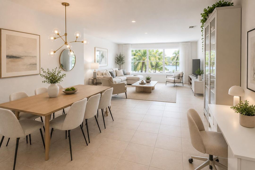 dining room staged AI