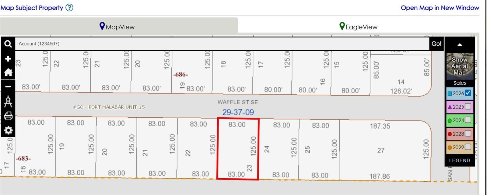 1254 WAFFLE ST SE PALM BAY FL 32909 Map