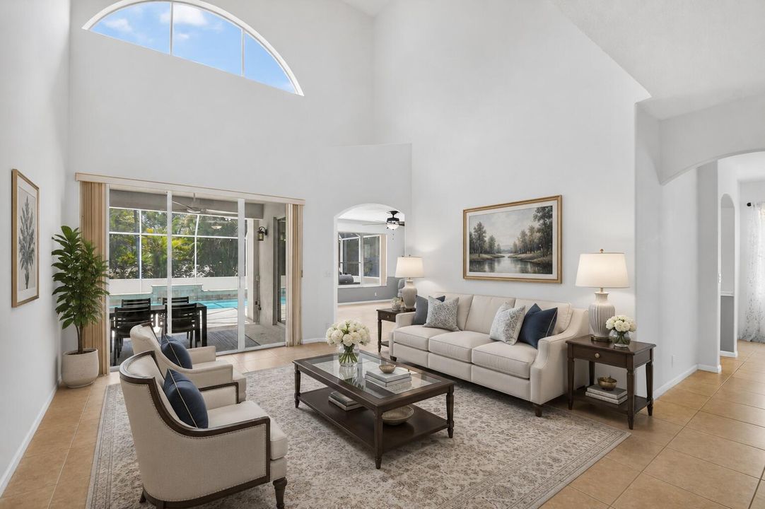 Virtually staged Great room